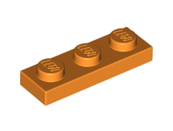 Plate 1 x 3, Orange (3623 / 4122465 / 4160656 / 4212415 / 4219920 / 4513281 / 6147047)