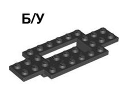 ! Б/У - Vehicle, Base 4 x 10 x 2/3 with 4 x 2 Recessed Center with Smooth Underside, Black (30029 / 4114131 / 4207015 / 4277681 / 4656764) - Б/У