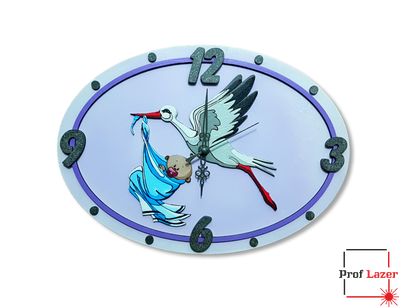 Часы настенные "Аист и младенец"