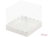 Коробка Белая с прозрачным куполом 15*15*14см