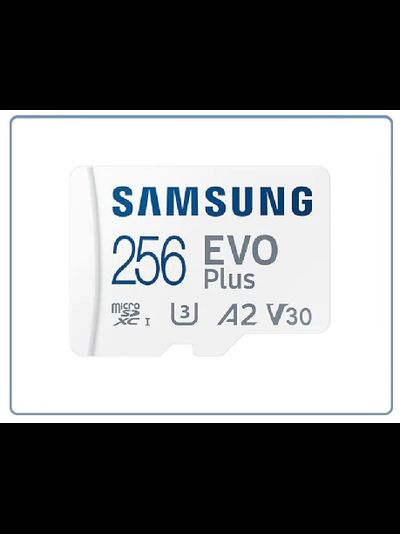Карта памяти microSDXC UHS-I U3 Samsung EVO PLUS 256 ГБ, 130 МБ/с, Class 10, MB-MC256KA/RU, 1 шт., переходник SD