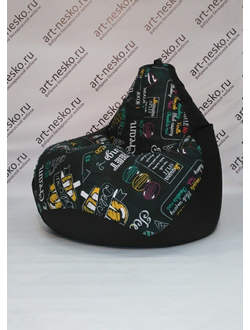 Кресло-мешок БИГ БОСС комби Айскрим дюспо черный