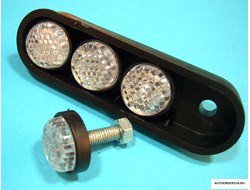 Болт номера с катафотом белый-белый 4шт.