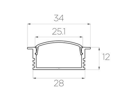 Алюминиевый профиль 4L-3412-V ANOD