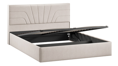 Спальня ПАНДОРА - Кровать c подъемным механизмом Тип 1 Велюр Мокко светлый