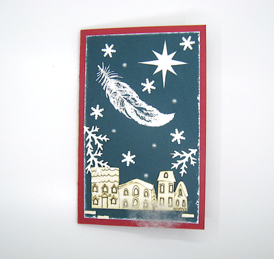 Рождественская открытка "Ангел над городом"