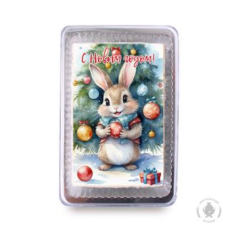 Зайка с шаром " С Новым годом", 140 грамм