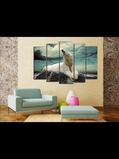 Модульная картина &quot;Белый медведь&quot;