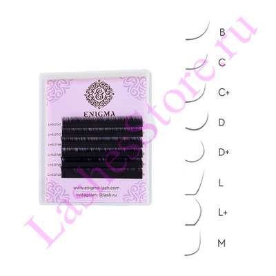 Ресницы чёрные ENIGMA - mini MIX (6 линий)