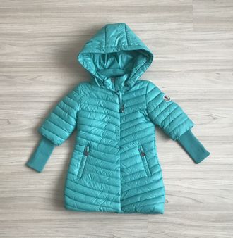 М.1550 Пальто Moncler стеганное бирюзовое (104)