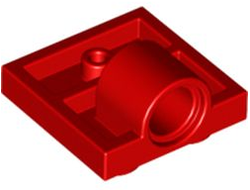 Plate, Modified 2 x 2 with Pin Hole - Full Cross Support Underneath, Red (10247 / 6014616)