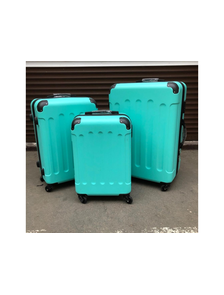 Комплект из 3х чемоданов ABS с накладками S,M,L мятный