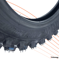 Покрышка шипованная зимняя 16x3 для электровелосипедов Monster / Minako monster , dimax monster , virus monster, Wenbo monster