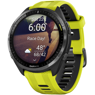 Умные часы Garmin Forerunner 965 Amp Yellow / Black DLC Titanium