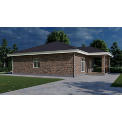 Одноэтажный дом с тремя спальнями 126м² (S65)