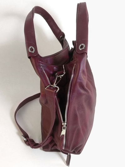 (АРТИКУЛ: 10047/1) СУМКА МЕШОК, БОЛЬШАЯ, НАТУРАЛЬНАЯ КОЖА, БОРДОВАЯ, С ПЛЕЧЕВЫМ РЕМНЕМ