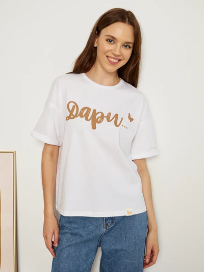 ЖЕНСКАЯ ФУТБОЛКА БЕЛАЯ "ДАРИ"