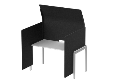 Кабина с высоким экраном-парусом и низкими боковыми стенками-ширмами