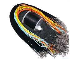 шнуры готовые с застежкой и метражные: вощеные, нейлоновые, замшевые, кожаные, металлизированные