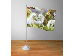 Флажок настольный Единорог №4