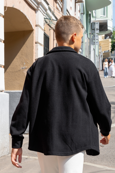 Теплая рубашка на кнопках