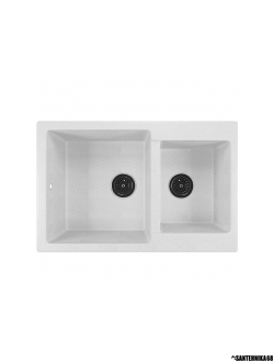 Мойка из искусственного мрамора MIXLINE ML-GM30 двухчашевая 500*770*200мм