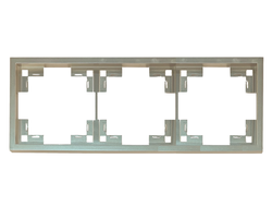 Рамка тройная стандарт, платина Rikett - 35830 PL