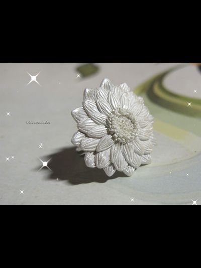 Перламутровое кольцо "Рассветный Цветок"