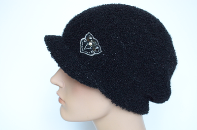 Черная кепка женская Vizio Италия 8033 W