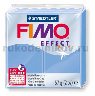 полимерная глина Fimo effect, цвет-agate blue 8020-386 (голубой агат), вес-57 гр