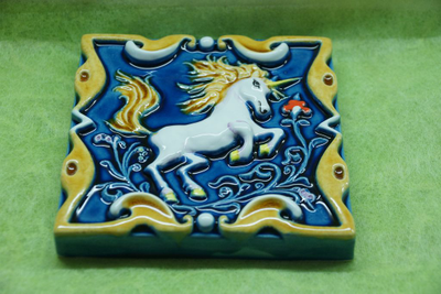 Единорог цветной (керамическая плитка)