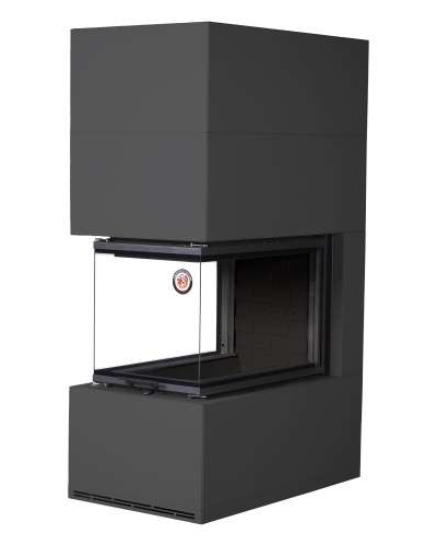 Камин РОДОС 900 Черный, шамот черный