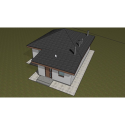 Одноэтажный дом с двумя спальнями 60м² (S38)