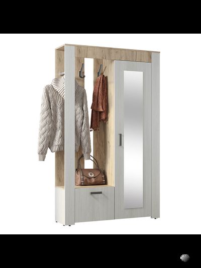 Франк прихожая Крафт/Ясень белый