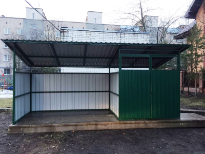 Мусорная площадка на 3 бака (арт. МП 03)