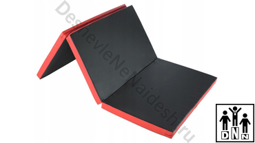 мат гимнастический черный-красный