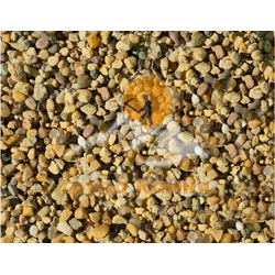 Галька желтая речная, для рокариев 3-5 мм