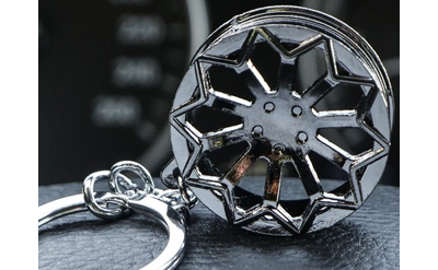 Брелок «Диск D-3» металл, ХРОМ/ТЁМНЫЙ