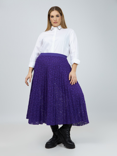 Длинная юбка из гипюра на резинке