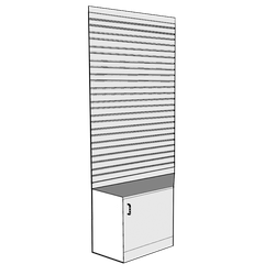 Левый угловой стенд с экономпанелью и тумбой