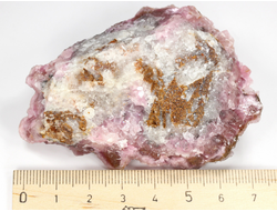 Кобальтокальцит, кристаллы на породе, Марокко (72*50*30 мм, 128 г) №28620