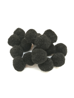 Помпоны декоративные, 20 мм черный (упаковка 30 штук)