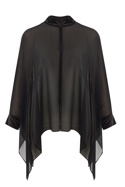 Вечерний полупрозрачный топ - накидка