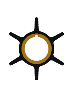 Импеллер помпы охлаждения двигателя Ancor 6051 Ø44.1x20.25мм 6 лопастей из черного неопрена