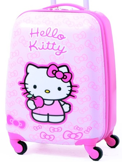 Детский чемодан Hello Kitty (Хеллоу Китти) розовый