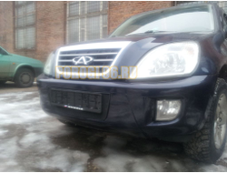 Защита радиатора Chery Tiggo (Tagaz Tingo) 2006-2012 black