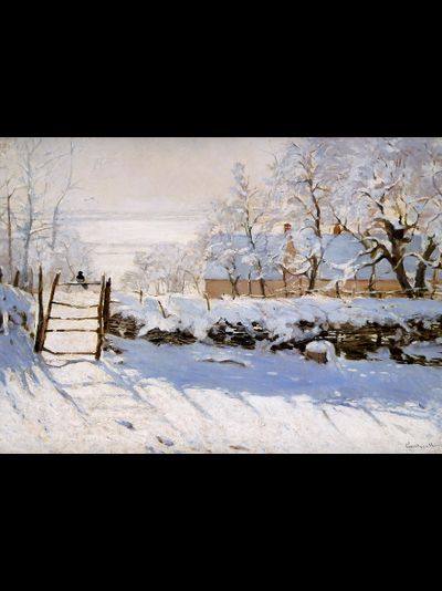 Купить греющую картину с фото репродукции Клода Моне Сорока