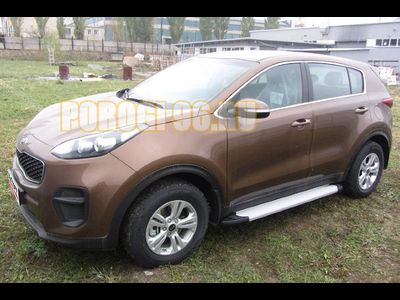 Пороги на Kia Sportage (2018-2021) Optima Silver