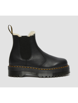 Челси Dr Martens 2976 черные с мехом