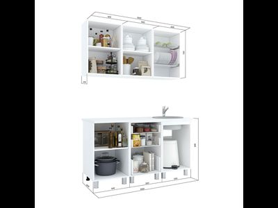 Кухня 1,5м Блестки гранат М39/белый